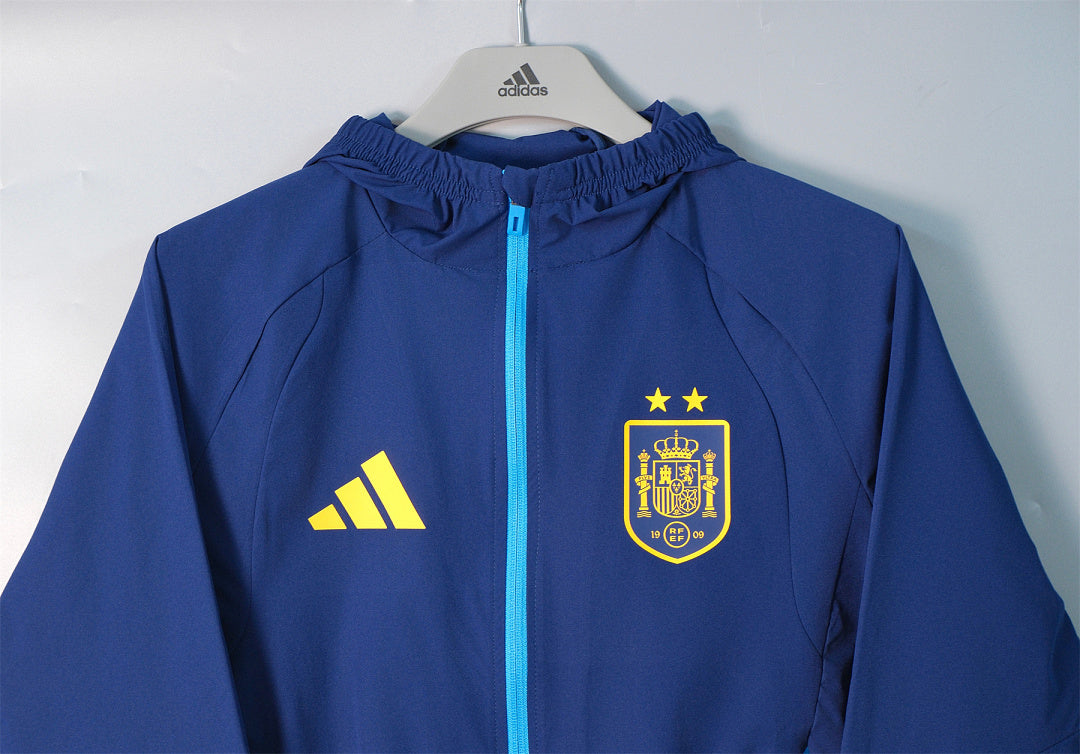 SPAIN 2026/27 HOODED WINDBREAKER JACKET - Royal Blue - front