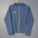 ADIDAS 2026/27 HOODED WINDBREAKER JACKET - Blue Grey - front