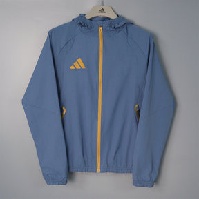ADIDAS 2026/27 HOODED WINDBREAKER JACKET - Blue Grey - front