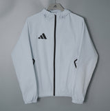 ADIDAS 2026/27 HOODED WINDBREAKER JACKET - Light Grey - front