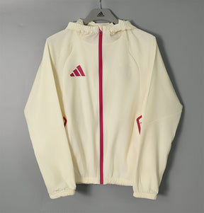 ADIDAS 2026/27 HOODED WINDBREAKER JACKET - Beige - front