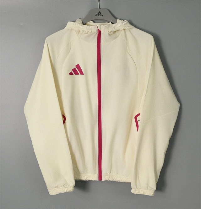 ADIDAS 2026/27 HOODED WINDBREAKER JACKET - Beige - front