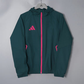 ADIDAS 2026/27 HOODED WINDBREAKER JACKET - Dark Green - front