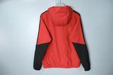 ADIDAS 2026/27 HOODED WINDBREAKER JACKET - Red/Black Stripes - back