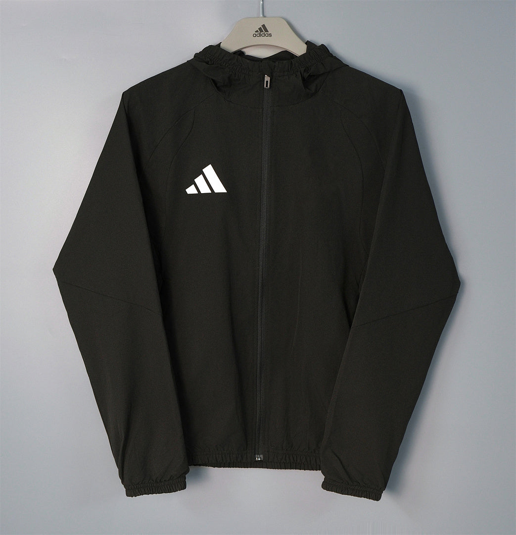 ADIDAS 2026/27 HOODED WINDBREAKER JACKET - Black - front
