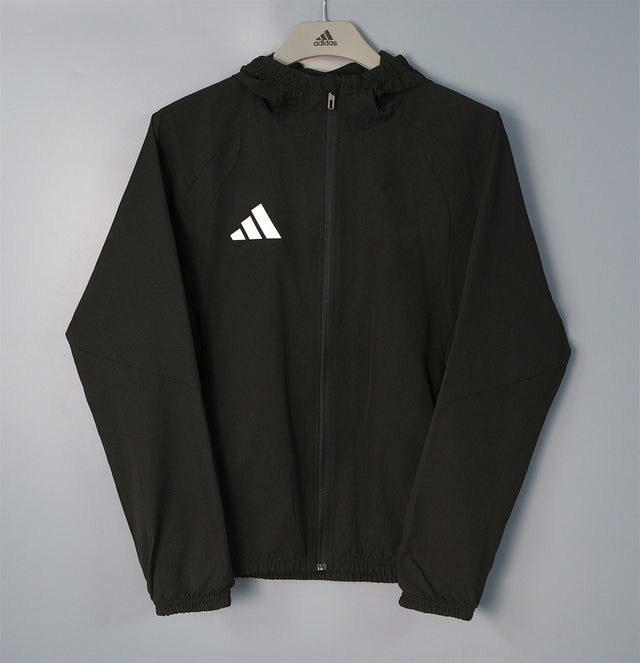 ADIDAS 2026/27 HOODED WINDBREAKER JACKET - Black - front