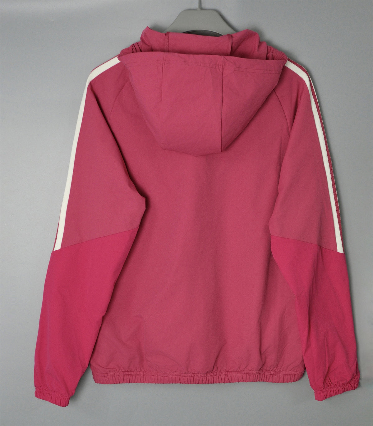 ADIDAS 2026/27 HOODED WINDBREAKER JACKET - Rose Pink/White Stripes - back