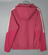 ADIDAS 2026/27 HOODED WINDBREAKER JACKET - Rose Pink/White Stripes - back