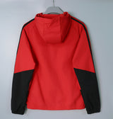 SPAIN 2026/27 HOODED WINDBREAKER JACKET - Red/Black Stripes - back