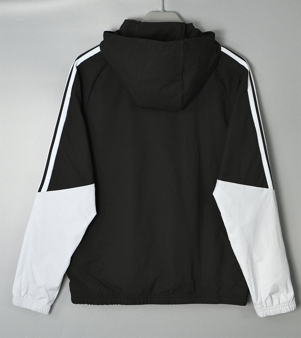 SPAIN 2026/27 HOODED WINDBREAKER JACKET - Black/White Stripes - back