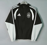 SPAIN 2026/27 HOODED WINDBREAKER JACKET - Black/White Stripes - front