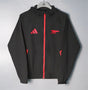 ARSENAL 2026/27 HOODED WINDBREAKER JACKET - Black/Red - front