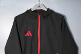 ADIDAS 2026/27 HOODED WINDBREAKER JACKET - Black/Red - front