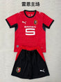 RENNES 2026/27 HOME KIT KIDS - Red/Black