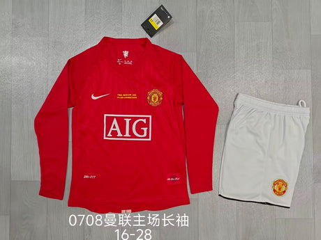 MANCHESTER UNITED 2007/08 RETRO SET BARN - Hemma Långärmad