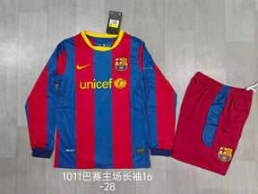 BARCELONA 2010/11 RETRO KIT KIDS - Home Long Sleeve