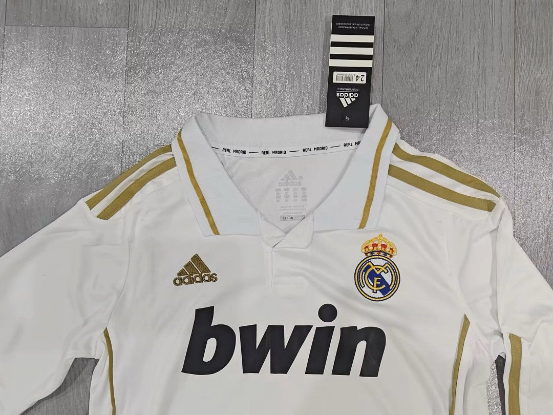 REAL MADRID 2011/12 RETRO KIT KIDS - Home Long Sleeve