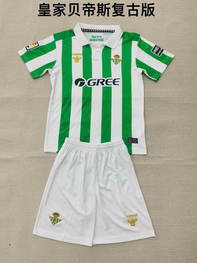 REAL BETIS 2026/27 RETRO EDITION KIT KIDS - Green/White