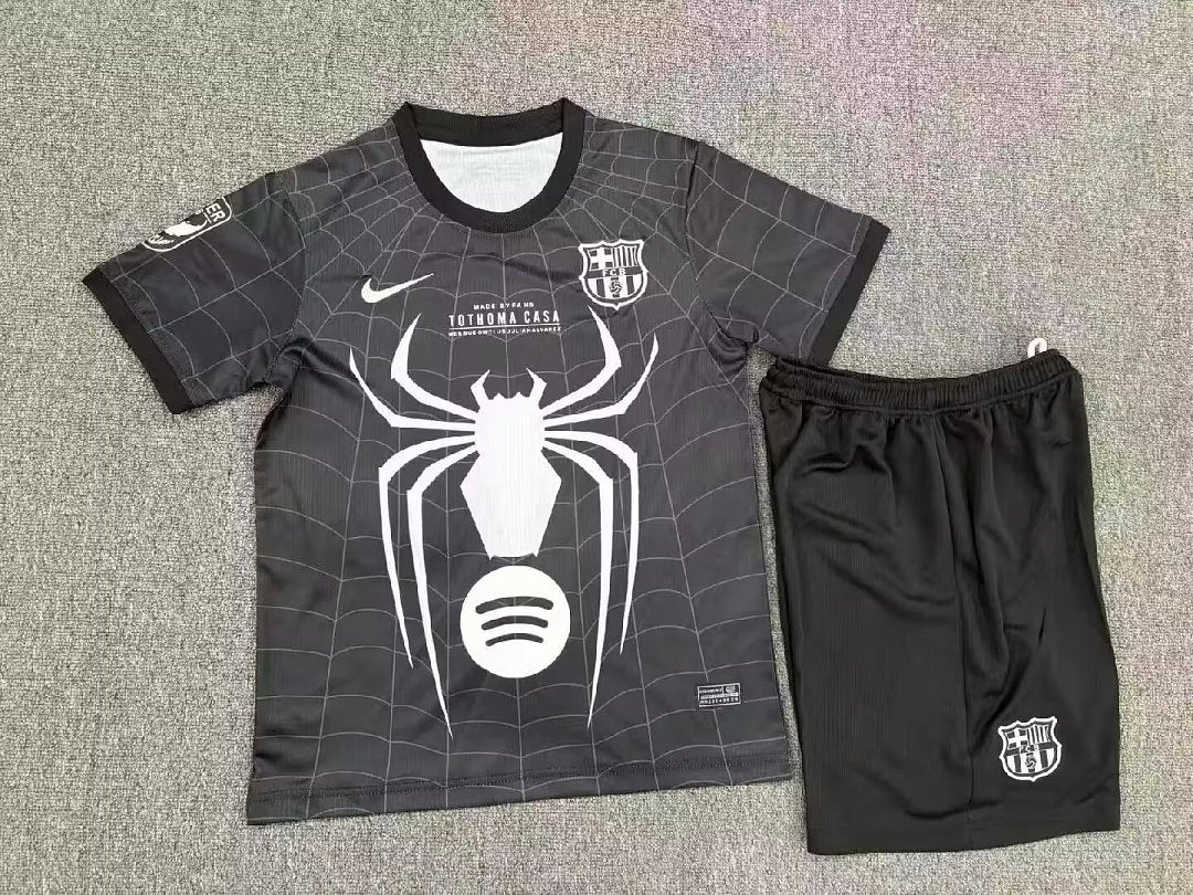 BARCELONA 2026/27 SPIDER-MAN SPECIAL EDITION KIT KIDS - Black