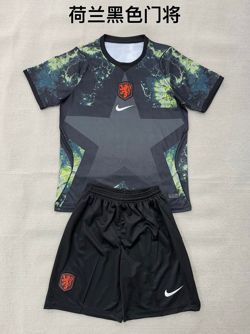 NETHERLANDS 2026 GOALKEEPER KIT KIDS - Black