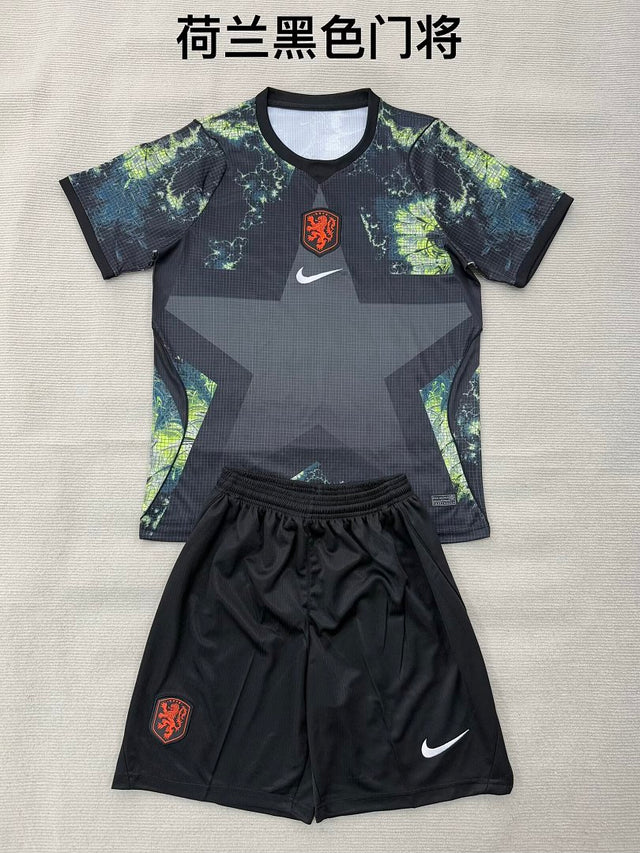 NETHERLANDS 2026 GOALKEEPER KIT KIDS - Black