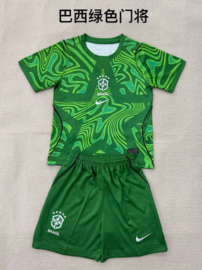 BRAZIL 2026 GOALKEEPER KIT KIDS - Green