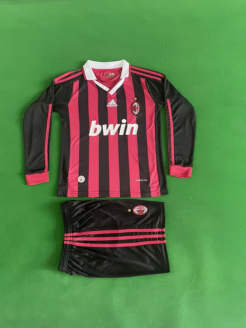 MILAN 2009/10 RETRO KIT KIDS - Home Long Sleeve