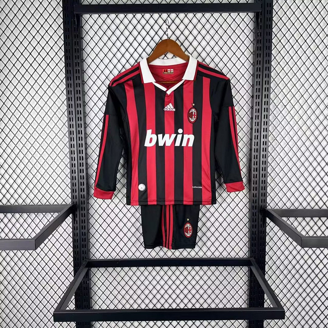MILAN 2009/10 RETRO KIT KIDS - Home Long Sleeve