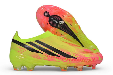 Adidas F50 Elite Laceless Kids FG - Volt/Pink
