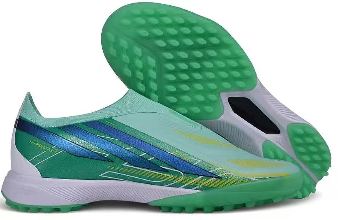 Adidas F50 Elite Laceless Kids TF - Green/Blue
