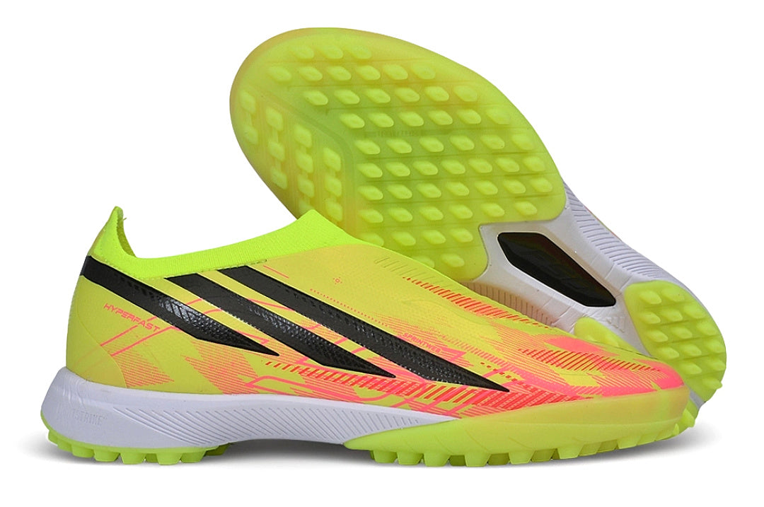 Adidas F50 Elite Laceless Kids TF - Volt/Pink