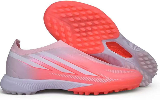 Adidas F50 Elite Laceless Kids TF - Coral/White