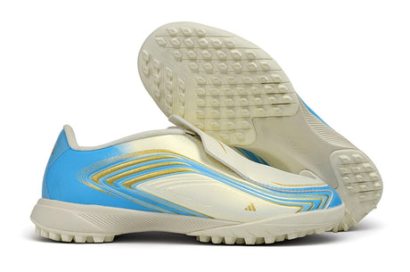 Adidas F50 Hyperfast Club Kids TF - Beige/Light Blue