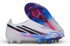 Adidas F50 Elite Laceless Kids FG - White/Blue/Pink