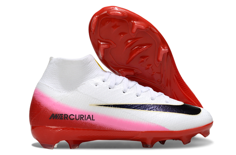 Nike Mercurial Superfly 9 Elite Bambino FG - Bianco/Rosso
