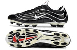 Nike R9 Fenomeno football boots, black and white, side and sole view
