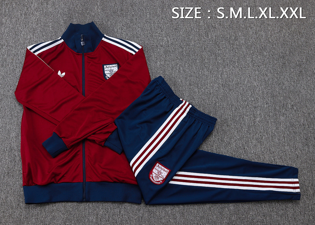 Arsenal 2025/26 Tracksuit - Burgundy/Blue