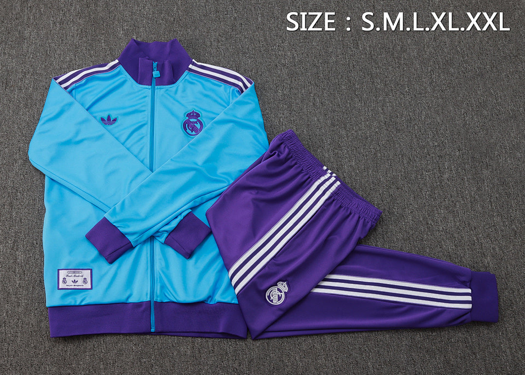 Real Madrid 2025/26 Tracksuit - Light Blue
