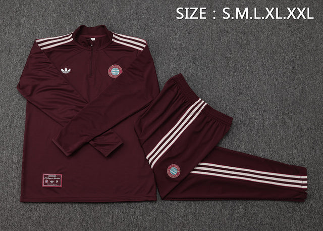 Bayern Munich 2025/26 Training Suit - Burgundy