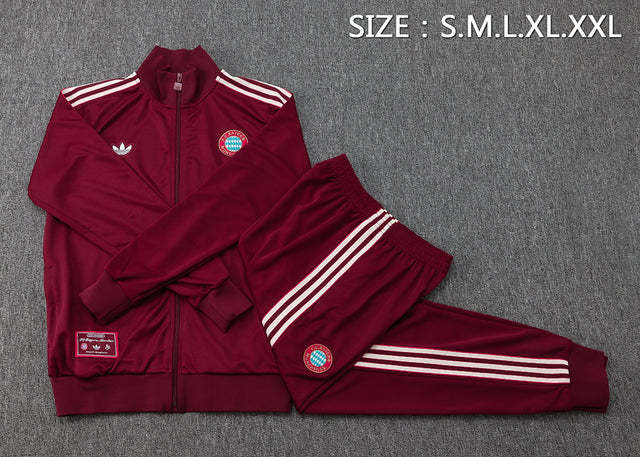 Bayern Munich 2025/26 Tracksuit - Burgundy