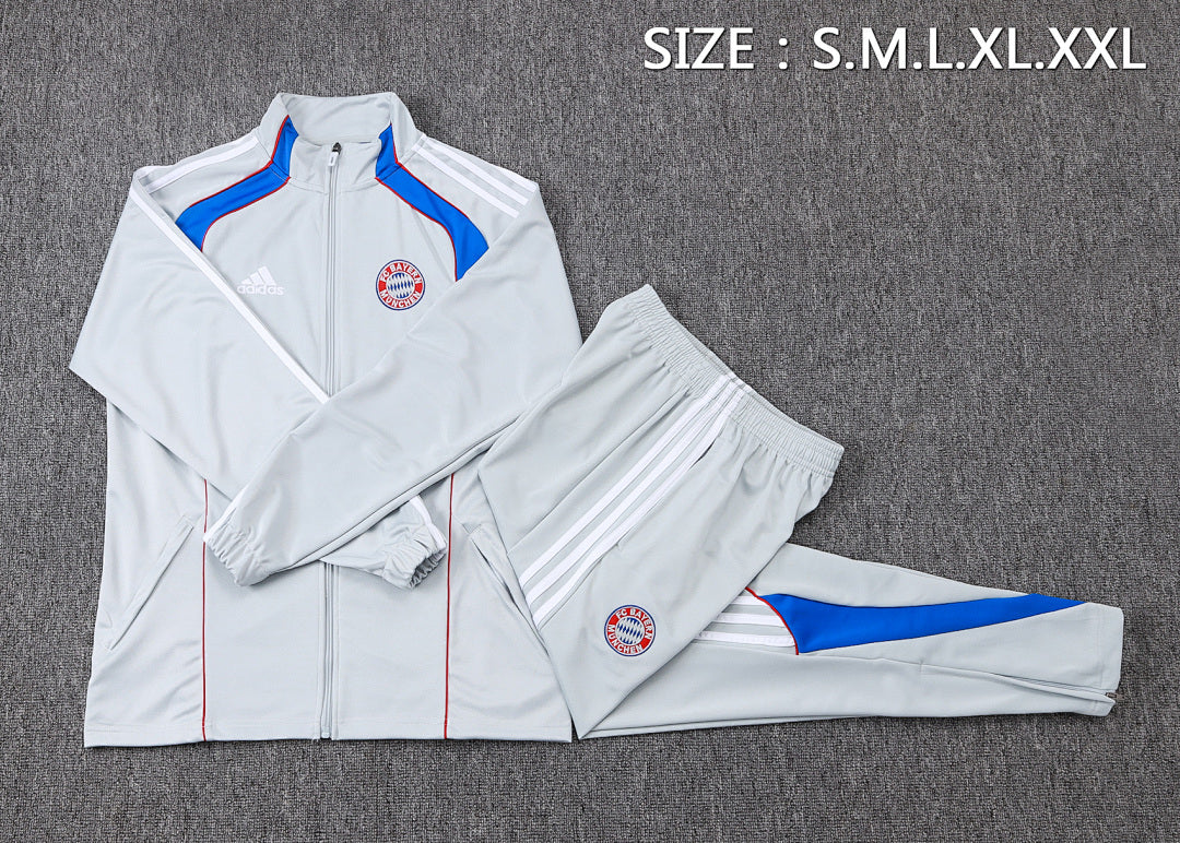 Bayern Munich 2025/26 Tracksuit - Light Grey/Blue