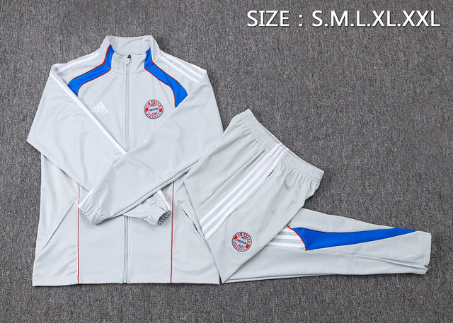Bayern Munich 2025/26 Tracksuit - Light Grey/Blue