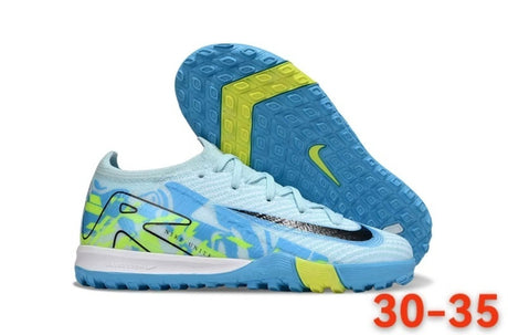 Nike Mercurial Vapor 16 Elite Enfant TF - Light Blue/Volt Graphic