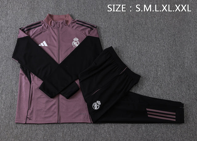 Real Madrid 2026/27 Tracksuit - Grey/Purple