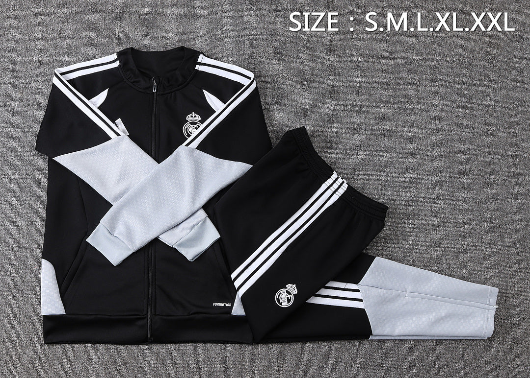 Real Madrid 2026/27 Tracksuit - Black/White