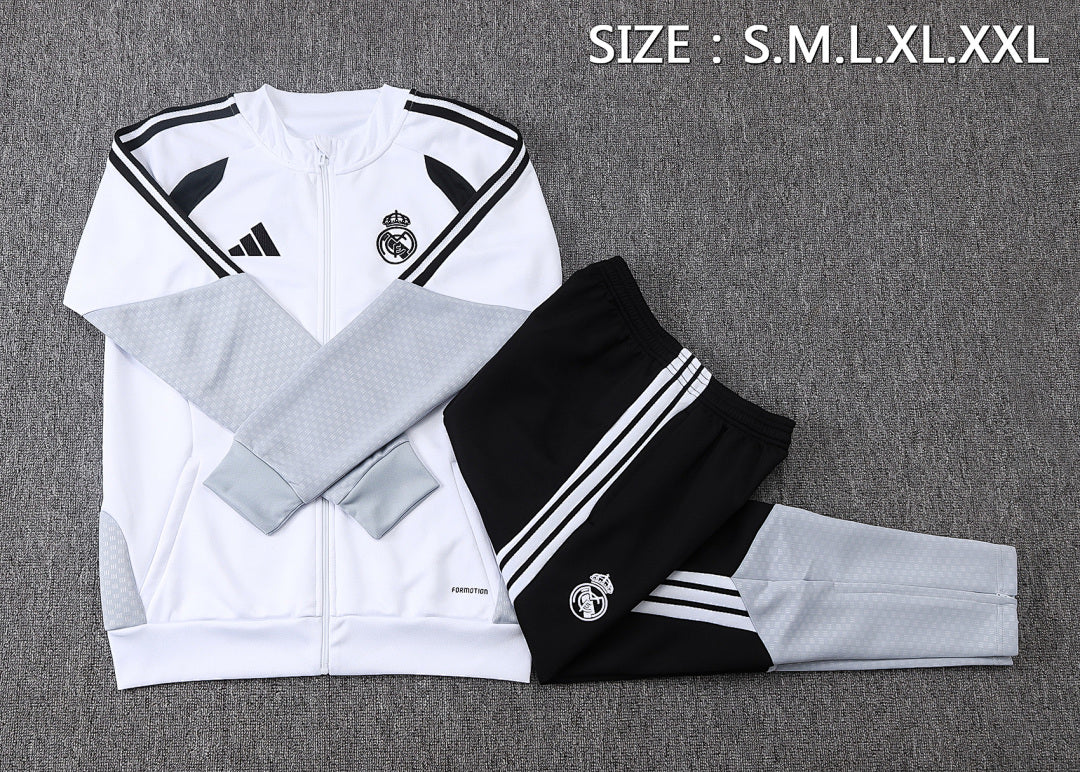 Real Madrid 2026/27 Tracksuit - White/Black