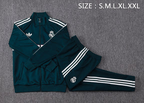 Real Madrid 2026/27 Tracksuit - Dark Green/White