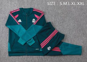 Real Madrid 2026/27 Tracksuit - Dark Green/Pink