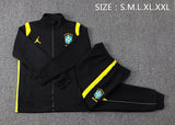 Brazil 2026/27 Tracksuit - Black/Yellow Trim