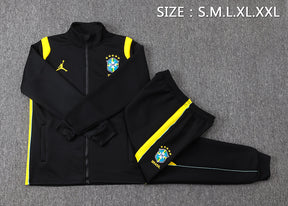 Brazil 2026/27 Tracksuit - Black/Yellow Trim